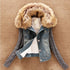 Women Spring Denim Jacket faux fur Coat Casual Clothing Overcoat Tops Female Jeans Coat blue 2019 - menochic